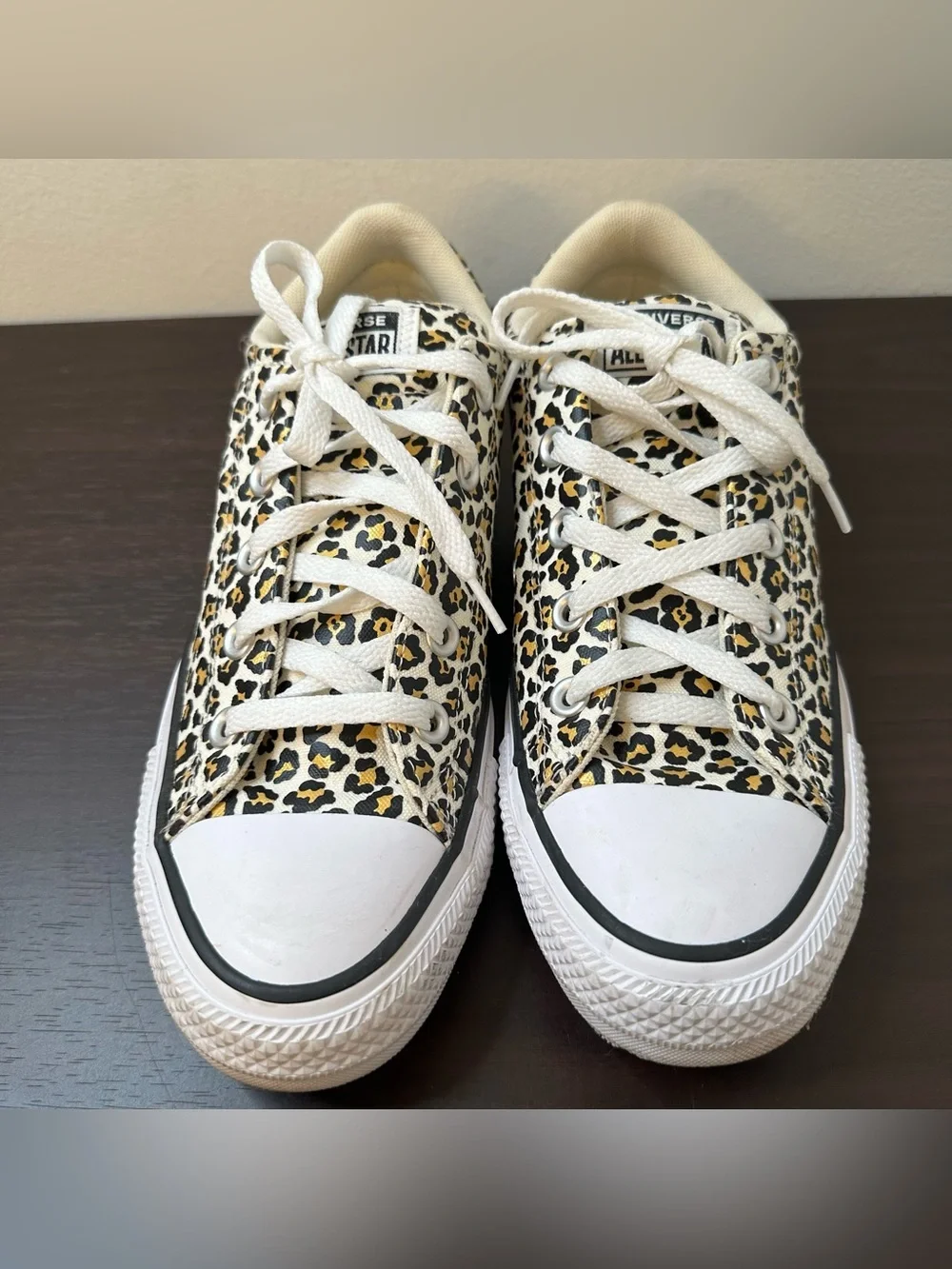 Converse All Star Street Low Top Leopard Print Lace-Up Sneakers US 8 EU 39 - Picture 4 of 16